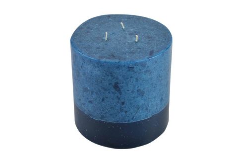STONE COLLECTİON LACİVERT DEKORATİF MUM, 12X12