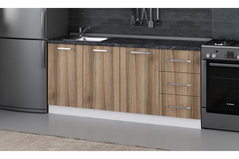 MİNAR 180 CM MUTFAK DOLABI BEYAZ DORE 180-D2-ALT MODÜL