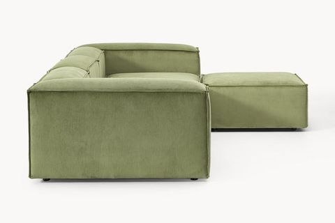 LENA FİTİLLİ KADİFE MODÜLER KÖŞE KOLTUK, YEŞİL
