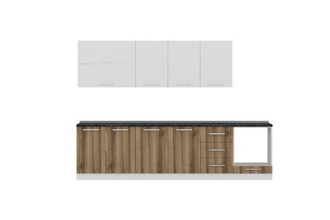 MİNAR BADE 300 CM MUTFAK DOLABI BEYAZ DORE 300-D7