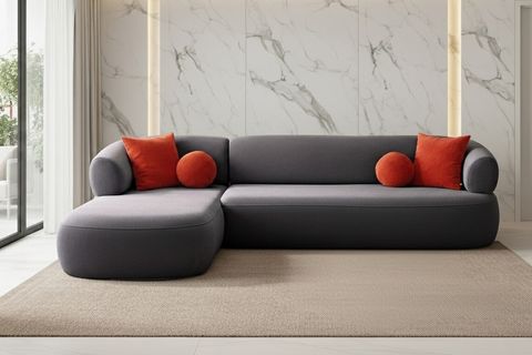 TURİN KÖŞE KOLTUK, SOL, KOYU GRİ