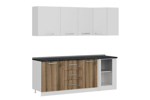 MİNAR 215CM KÖŞE MUTFAK DOLABI BEYAZ DORE K215D2