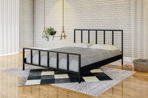 VİNTAGE METAL KARYOLA GM-212, ÇİFT KİŞİLİK, SİYAH, 160X200