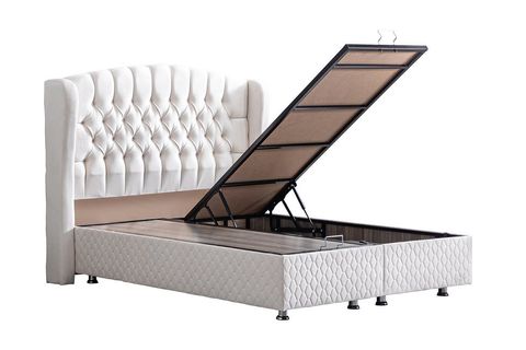 NİCE BAZA BAŞLIK VE YATAK SETİ, KREM, 90X200