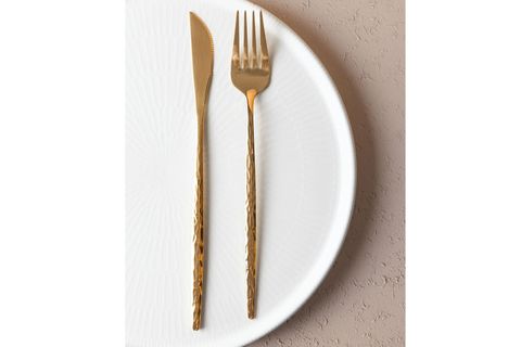 THE MİA SHİNY ÇATAL KAŞIK BIÇAK TAKIMI GOLD 24 PARÇA
