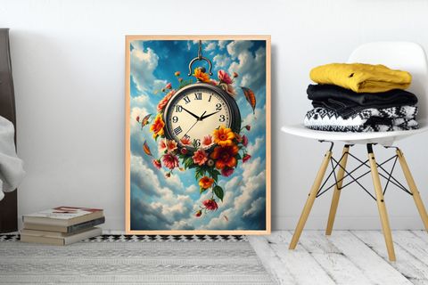 AŞKIM ÇERÇEVELİ DUVAR SAATİ, 50X70