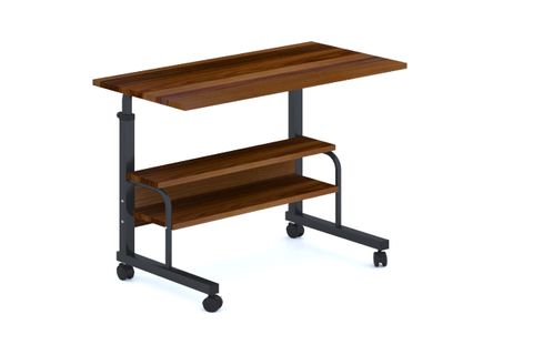 DEHALİMİTED 80X40 YÜKSEKLİK AYARLI TEKERLEKLİ LAPTOP SEHPASI, KAHVERENGİ