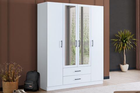 BLESK HERA AYNALI ÇEKMECELİ GARDIROP, 4 KAPAKLI