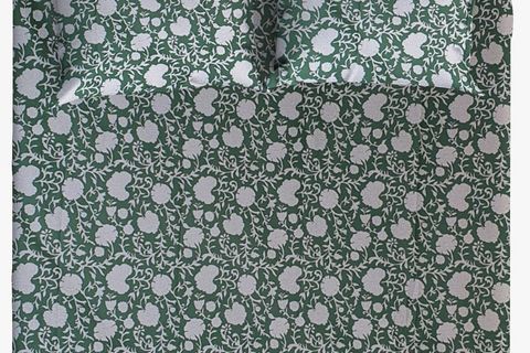 MAKİ HOME ÇİFT KİŞİLİK LASTİKLİ ÇARŞAF VE YASTIK KILIFI SETİ, YEŞİL ÇİÇEKLİ, 160X200, 50X70