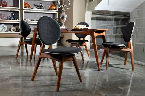 TOUCH İSKANDİNAV MASA TAKIMI, ANTRASİT, 160X80