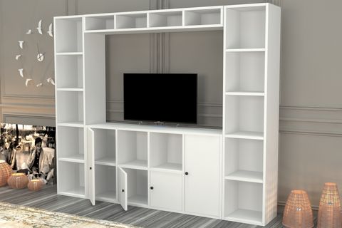 AYDIN TV ÜNİTESİ, BEYAZ, 197 CM, TVT-1119-Ç