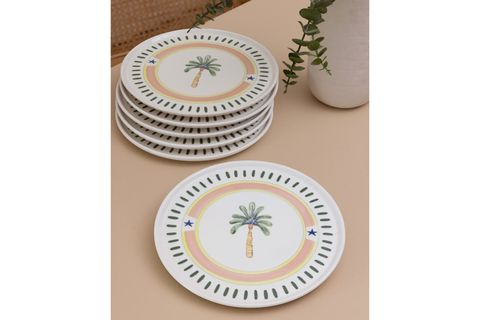 THE MİA ITALİAN SUMMER SERVİS TABAĞI 6LI SET 26 CM