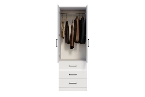 EASY GARDIROP, BEYAZ, 2 KAPILI 3 ÇEKMECELİ