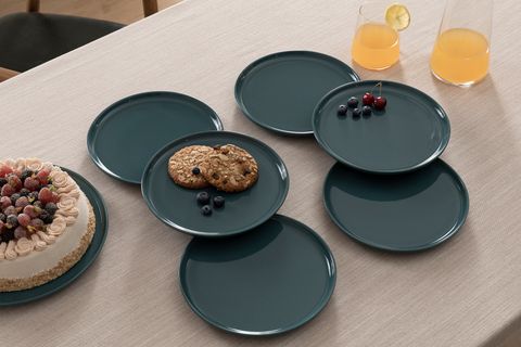 KİTCHEN ESSENTİALS STONEWARE SERVİS TABAĞI 28 CM, MAVİ, ALTILI SET