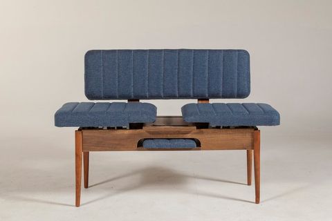 VİNA SIRTLI BENCH CEVİZ LACİVERT 1048, PL