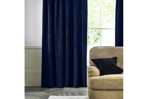 KADİFE FON PERDE LACİVERT 70 X 260 PİLELİ