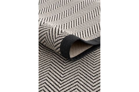 SİSALO BORDURE KREM SİYAH SİSAL HALI SİYAH BORDÜR B3421E, 120X200