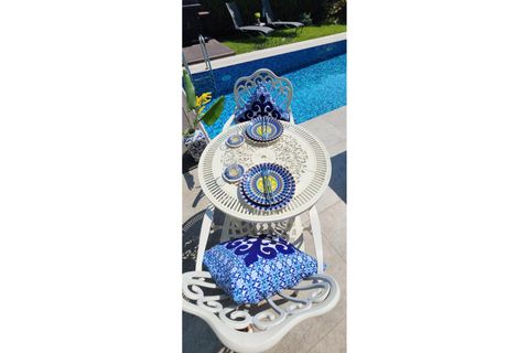 İSTANBUL BAHÇE BALKON ÇAY SETİ, BEYAZ