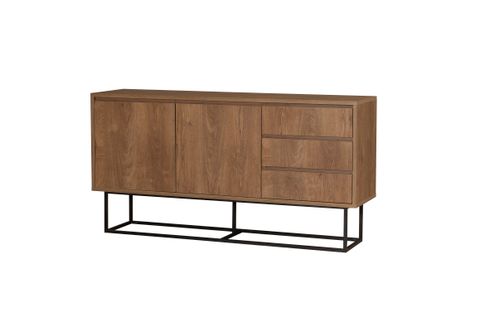 NEW LAXUS 3 ÇEKMECELİ KONSOL SEHPA TAKIMI, CEVİZ, 140CM