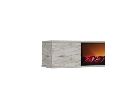 PARLA ŞÖMİNELİ DUVARA MONTAJ TV SEHPASI, EFESMERMER, 150 CM