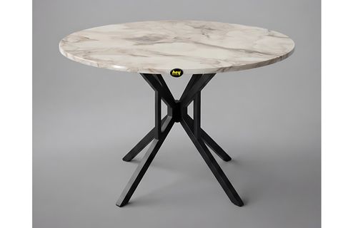 SELİN YUVARLAK MUTFAK MASASI, EFES SİYAH, 90 CM