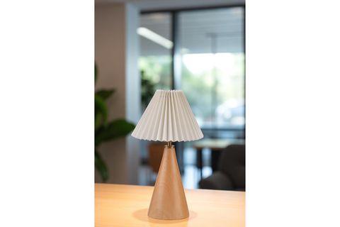 JUNO MASA LAMBASI, NATUREL PİLELİ KREM ABAJURLU