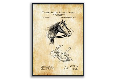 AHŞAP ÇERÇEVELİ VİNTAGE TABLO SETİ, HORSE, 50X70