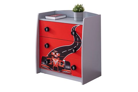 FORMULA GENÇ ODASI TAKIMI KIRMIZI JAGUAR FULL LEDLİ ARABALI YATAK