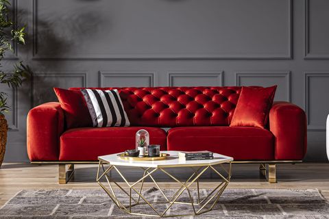 Üçlü Koltuk Kırmızı