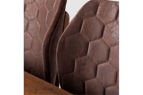 MOON MASA VE SANDALYE TAKIMI, KOYU KAHVE, 125X80