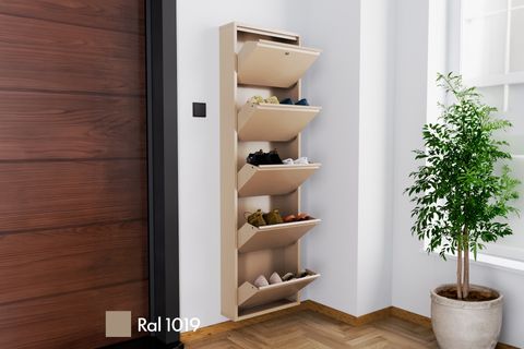 VEGA KİLİTLİ METAL AYAKKABILIK, CAPPUCCİNO, 5 KAPAKLI