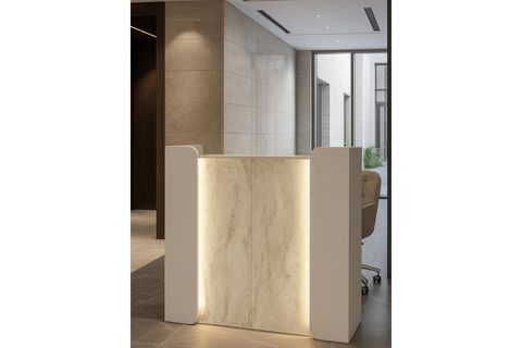 LEDLİ KARŞILAMA BANKOSU, KUMTAŞI, 110 CM