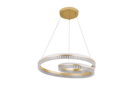 TOMRİS LED AVİZE, GOLD, 50 CM