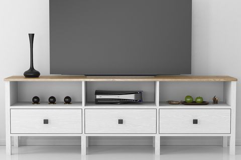 VENEZİA 3 ÇEKMECE 3 BÖLMELİ TV ÜNİTESİ, ATLANTİK ÇAM WOOD BEYAZ, 180 CM
