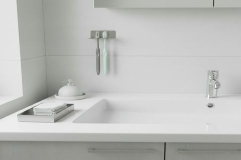 PASLANMAZ ÇELİK YAPIŞKANLI DİŞ FIRÇALIK, GÜMÜŞ GRİ, 83 CM