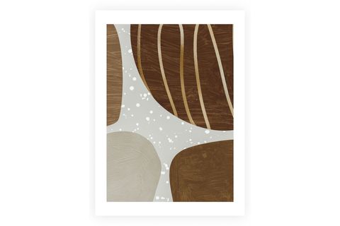 ÇİZİM ABSTRACT BEYAZ ÇERÇEVELİ TABLO, 18X24