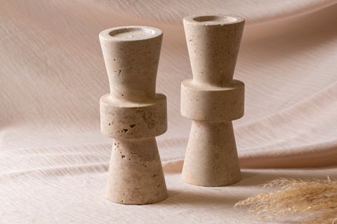 TRAVERTEN GEOMETRİK ŞAMDANLIK, İKİLİ