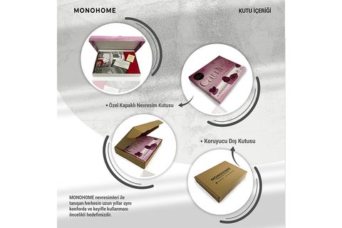 MONOHOME MARTI 3D PAMUK SATEN TEK KİŞİLİK NEVRESİM TAKIMI, 160X220 CM