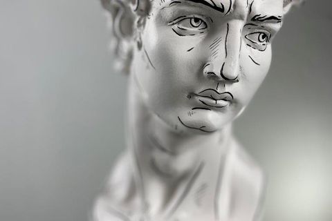 DAVID SKETCHY POP ART DEKORATİF ROMA YUNAN HEYKELLERİ