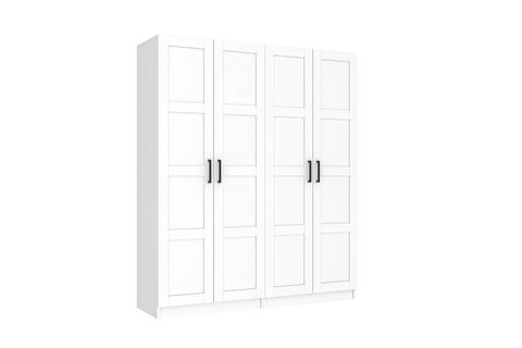 DEKOREX GARDIROP, BEYAZ, 4 KAPAKLI, MNT411