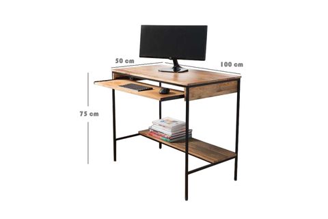 KLAVYELİKLİ ÇALIŞMA MASASI, ATLANTİK ÇAM, 100X50
