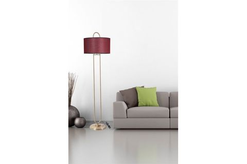 LUMEXX ELİPS LAMBADER, ESKİTME AYAK, HASIR BORDO ABAJURLU