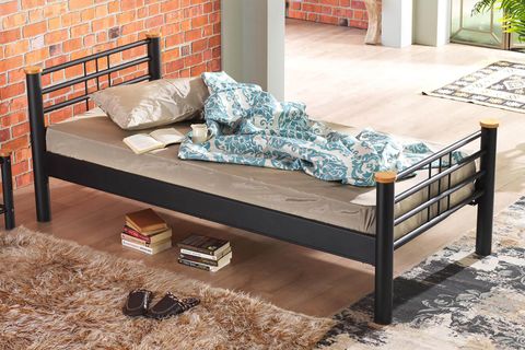 KAPPİS METAL KARYOLA, SİYAH, 90X200