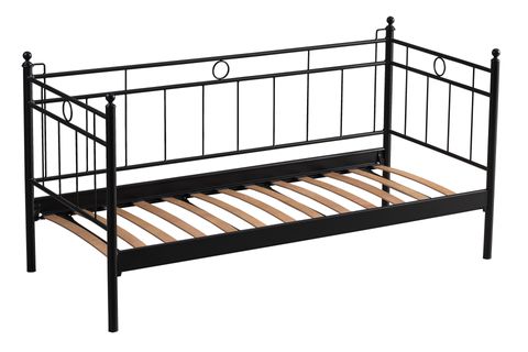 ALPAS DAYBED METAL KARYOLA, SİYAH, 90X200