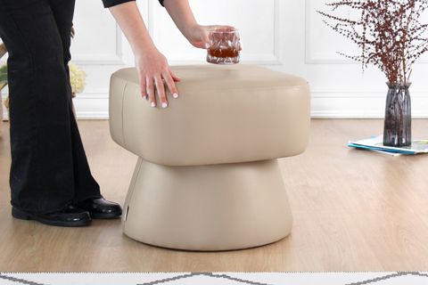 LOOSCA DERİ PUF, BEJ