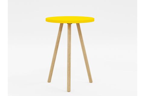 YURİ YUVARLAK YAN SEHPA, SARI