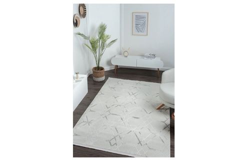 BAMBU DOKULU MODERN SIK DOKUMA MAKİNE HALISI, GRİ, 160X350, Y00595