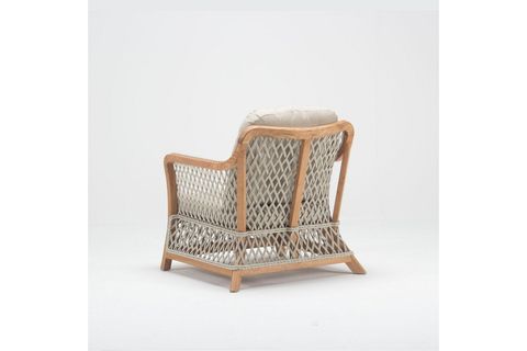 ZUHAL RATTAN TEKLİ KOLTUK, KREM