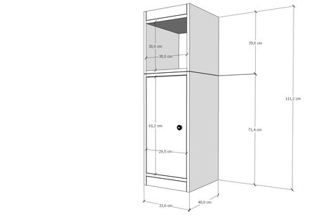 BK ÇOK AMAÇLI DOLAP, 1 KAPAKLI, ÇAD