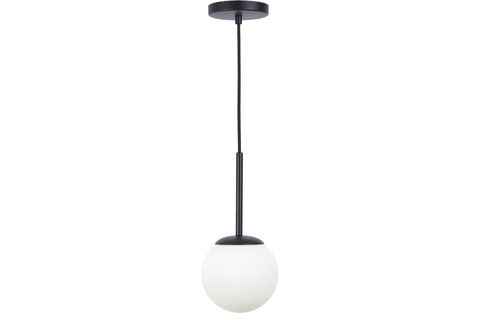 AYÇA MODERN TEKLİ CAM SARKIT SİYAH AVİZE, MA0001